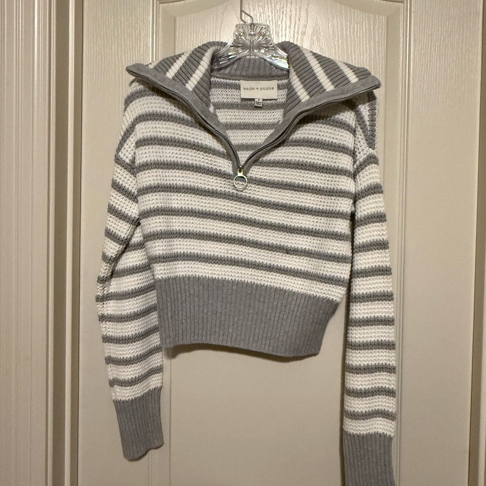 Chic Striped Turtleneck Sweater